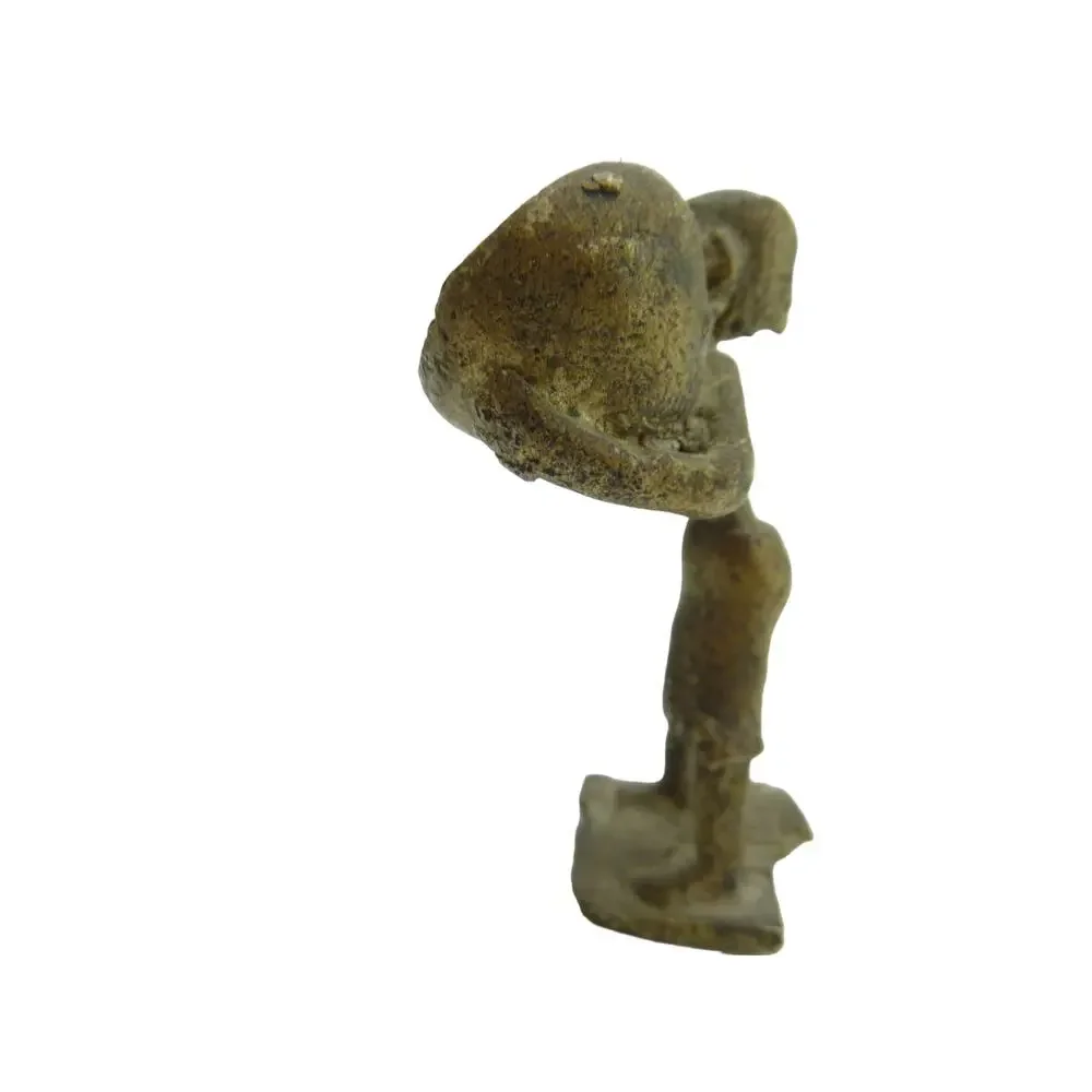 Vintage Brass Ashanti Gold Weight Brass Sculpture Woman African Akan Figurine